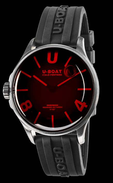 Replica U-Boat Darkmoon 40 MM SS RED GLASS Steel 9305 Watch